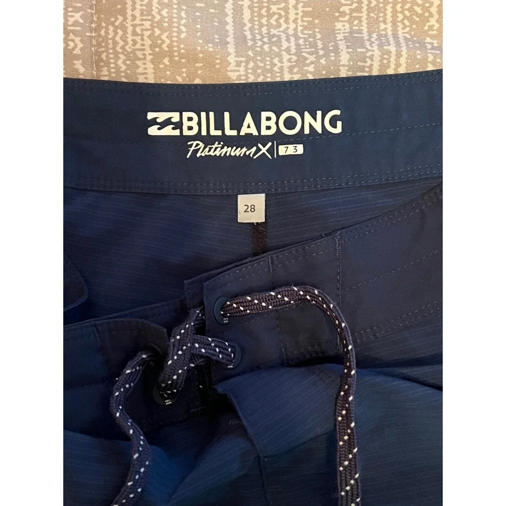 Billabong Platinum X 73 Board Shorts Men's 28 Navy Blue Stretch Surf Swim